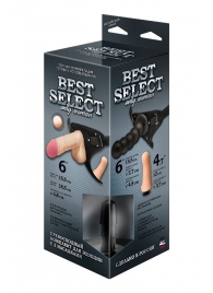 Черный пояс для женщин BEST SELECT с 3 насадками - LOVETOY (А-Полимер) - купить с доставкой в Орске