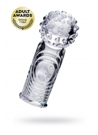 Прозрачная рельефная насадка на палец Ricol - 8 см. - A-toys в Орске Прозрачная рельефная насадка на палец Ricol - 8 см. - A-toys