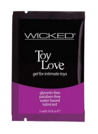 Лубрикант на водной основе для использования с игрушками WICKED Toy Love - 3 мл. - Wicked - купить с доставкой в Орске