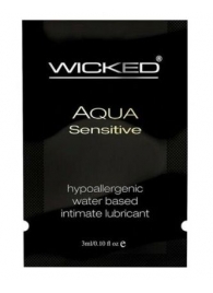 Мягкий лубрикант на водной основе WICKED AQUA Sensitive - 3 мл. - Wicked - купить с доставкой в Орске