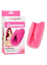 Розовый рельефный мастурбатор Beaded Grip - California Exotic Novelties - в Орске купить с доставкой