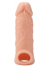 Телесная насадка EXTENDER WITH BALL STRAP 5.5 - 14 см. - Dream Toys - в Орске купить с доставкой