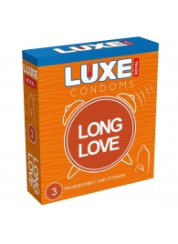 Презервативы с продлевающим эффектом LUXE Royal Long Love - 3 шт. - Luxe - купить с доставкой в Орске