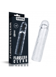 Прозрачная насадка-удлинитель Flawless Clear Penis Sleeve Add 2 - 19 см. - Lovetoy - в Орске купить с доставкой