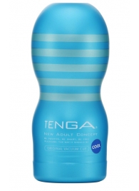 Мастурбатор с охлаждающей смазкой TENGA Original Vacuum Cup Cool - Tenga - в Орске купить с доставкой