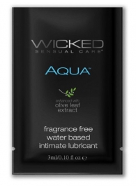 Легкий лубрикант на водной основе с алое Wicked Aqua - 3 мл. - Wicked - купить с доставкой в Орске