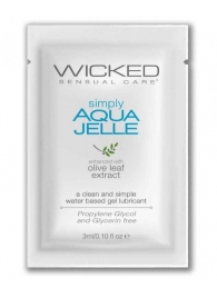 Гель-лубрикант Simply Aqua Jelle - 3 мл. - Wicked - купить с доставкой в Орске