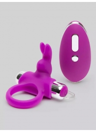 Лиловое виброкольцо с пультом ДУ Remote Control Cock Ring - Happy Rabbit - в Орске купить с доставкой