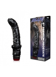 Черный вибромассажер простаты 6  Premium Prostate Massager - BlueLine - в Орске купить с доставкой