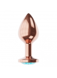 Пробка цвета розового золота с малиновым кристаллом Diamond Topaz Shine L - 8,3 см. - Lola Games - купить с доставкой в Орске