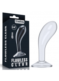 Прозрачный стимулятор простаты Flawless Clear Prostate Plug - 15 см. - Lovetoy - в Орске купить с доставкой