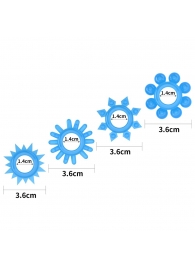 Набор из 4 голубых, светящихся в темноте эрекционных колец Lumino Play - Lovetoy - в Орске купить с доставкой