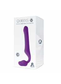 Лиловый безремневой страпон Queens M - Adrien Lastic - купить с доставкой в Орске