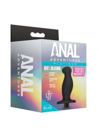 Черный анальный вибромассажёр Silicone Vibrating Prostate Massager 02 - 10,8 см. - Blush Novelties - в Орске купить с доставкой