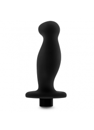 Черный анальный вибромассажёр Silicone Vibrating Prostate Massager 02 - 10,8 см. - Blush Novelties - в Орске купить с доставкой