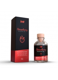 Массажный гель с ароматом клубники Strawberry - 30 мл. - INTT - купить с доставкой в Орске