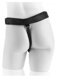 Страпон с телесной насадкой 7  Uncut with Strap on Harness - 18 см. - Pipedream - купить с доставкой в Орске