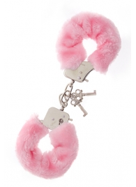 Металлические наручники с розовой меховой опушкой METAL HANDCUFF WITH PLUSH PINK - Dream Toys - купить с доставкой в Орске