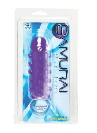 Закрытая фиолетовая насадка с пупырышками SAMURAI PENIS SLEEVE PURPLE - 14,5 см. - NMC - в Орске купить с доставкой