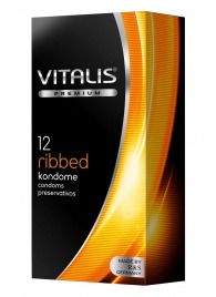 Ребристые презервативы VITALIS PREMIUM ribbed - 12 шт. - Vitalis - купить с доставкой в Орске