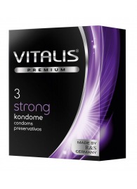 Презервативы с утолщенной стенкой VITALIS PREMIUM strong - 3 шт. - Vitalis - купить с доставкой в Орске