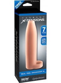 Телесная насадка Real Feel Enhancer XL - 17 см. - Pipedream - в Орске купить с доставкой