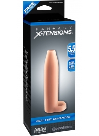 Насадка-расширитель с кольцом для подхвата мошонки Real Feel Enhancer - 14 см. - Pipedream - в Орске купить с доставкой