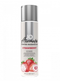 Массажное масло JO Aromatix Massage Oil Strawberry с ароматом клубники - 120 мл. - System JO - купить с доставкой в Орске