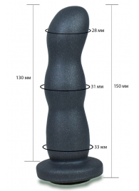 Черная анальная рельефная насадка-фаллоимитатор - 15 см. - LOVETOY (А-Полимер) - купить с доставкой в Орске