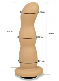 Телесная рельефная насадка Harness - 14,2 см. - LOVETOY (А-Полимер) - купить с доставкой в Орске