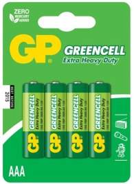 Батарейки солевые GP GreenCell AAA/R03G - 4 шт. - Элементы питания - купить с доставкой в Орске