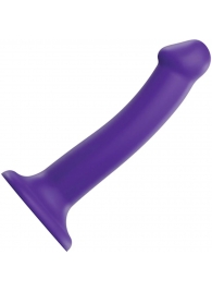 Фиолетовый фаллоимитатор-насадка Strap-On-Me Dildo Dual Density size M - 18 см. - Strap-on-me - купить с доставкой в Орске