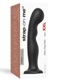Черная насадка Strap-On-Me Dildo Plug P G size XXL - Strap-on-me - купить с доставкой в Орске