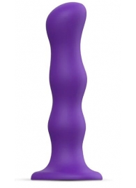 Фиолетовая насадка Strap-On-Me Dildo Geisha Balls size M - Strap-on-me - купить с доставкой в Орске