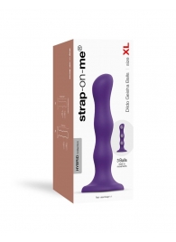 Фиолетовая насадка Strap-On-Me Dildo Geisha Balls size XL - Strap-on-me - купить с доставкой в Орске