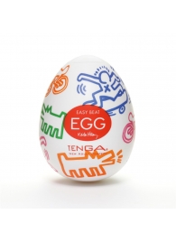 Мастурбатор-яйцо Keith Haring EGG STREET - Tenga - в Орске купить с доставкой