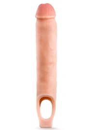 Телесная насадка-удлинитель 11.5 Inch Silicone Cock Sheath Penis Extender - 29,2 см. - Blush Novelties - в Орске купить с доставкой