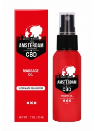 Стимулирующее массажное масло CBD from Amsterdam Massage Oil - 50 мл. - Shots Media BV - купить с доставкой в Орске