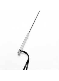 Черный кожаный стек с гладкой ручкой - 55 см. - Crazy Handmade - купить с доставкой в Орске