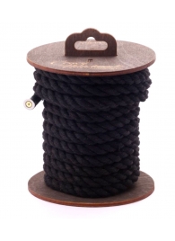 Черная хлопковая веревка для бондажа на катушке - 5 м. - Crazy Handmade - купить с доставкой в Орске
