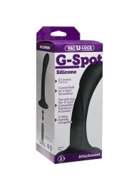 Черная изогнутая насадка Vac-U-Lock G-Spot - 16,5 см. - Doc Johnson - купить с доставкой в Орске