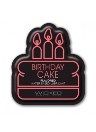 Лубрикант на водной основе со вкусом торта с кремом Wicked Aqua Birthday cake - 3 мл. - Wicked - купить с доставкой в Орске