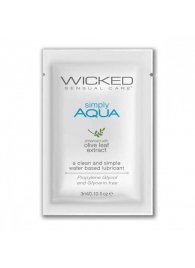 Легкий лубрикант на водной основе Wicked Simply AQUA - 3 мл. - Wicked - купить с доставкой в Орске