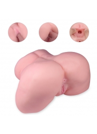 Реалистичный мастурбатор-полуторс с 2 рабочими отверстиями - S-HANDE - в Орске купить с доставкой