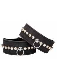 Черные поножи Diamond Studded Ankle Cuffs - Shots Media BV - купить с доставкой в Орске