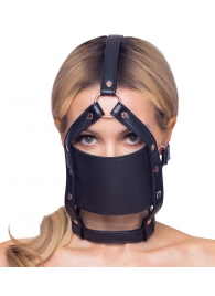 Черный намордник с кляпом-шаром Head Harness With A Gag - Orion - купить с доставкой в Орске