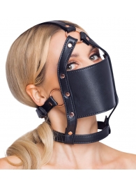 Черный намордник с кляпом-шаром Head Harness With A Gag - Orion - купить с доставкой в Орске