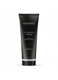 Массажный легкий крем WICKED Stripped plus Bare - 120 мл. - Wicked - купить с доставкой в Орске