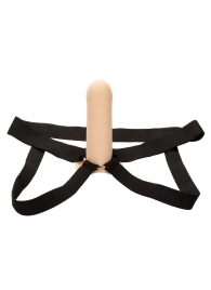 Телесный фаллопротез из силикона Extension with Harness - 15,75 см. - California Exotic Novelties - купить с доставкой в Орске