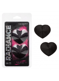 Черные пэстисы в форме сердечек Heart Pasties - California Exotic Novelties - купить с доставкой в Орске